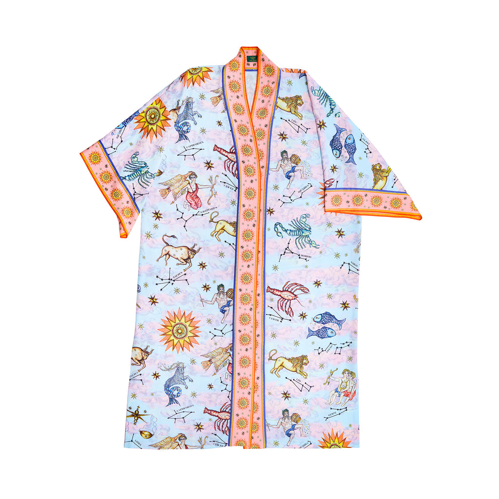KIMONO WITH ZODIAC SIGNS TENCEL