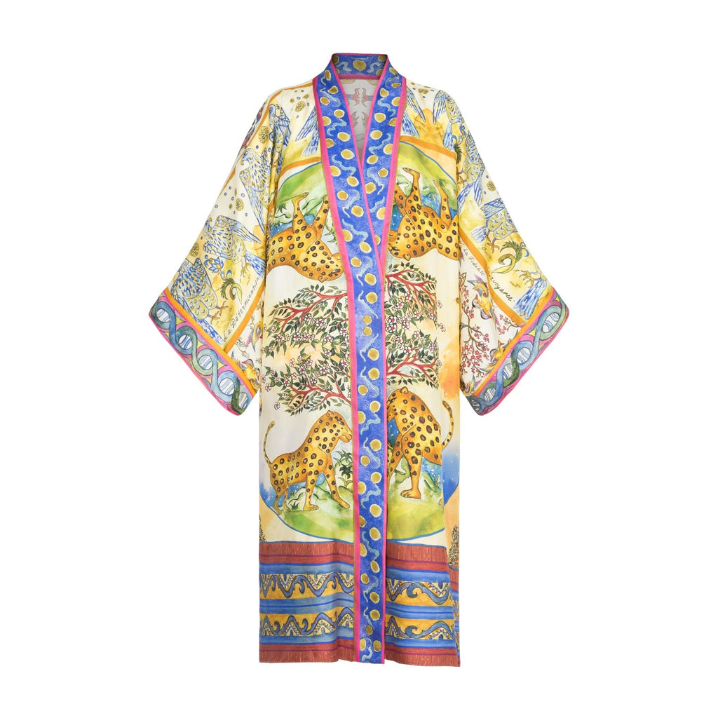 CAFTAN «PANTHÈRES DES NEIGES»