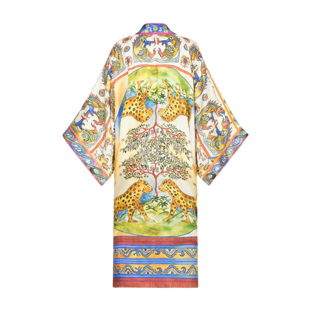 CAFTAN «PANTHÈRES DES NEIGES»