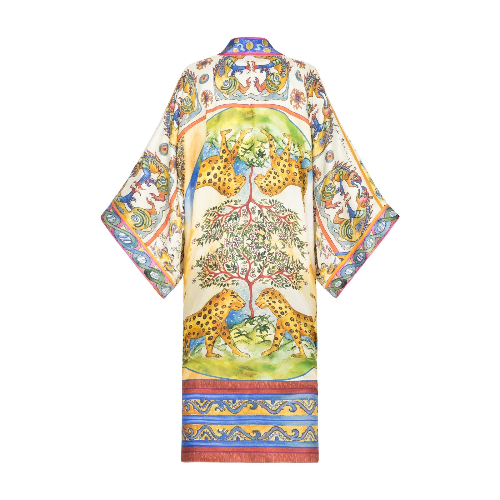 CAFTAN «PANTHÈRES DES NEIGES»