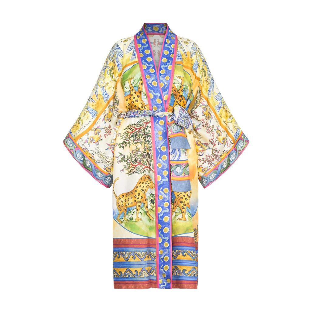 CAFTAN «PANTHÈRES DES NEIGES»