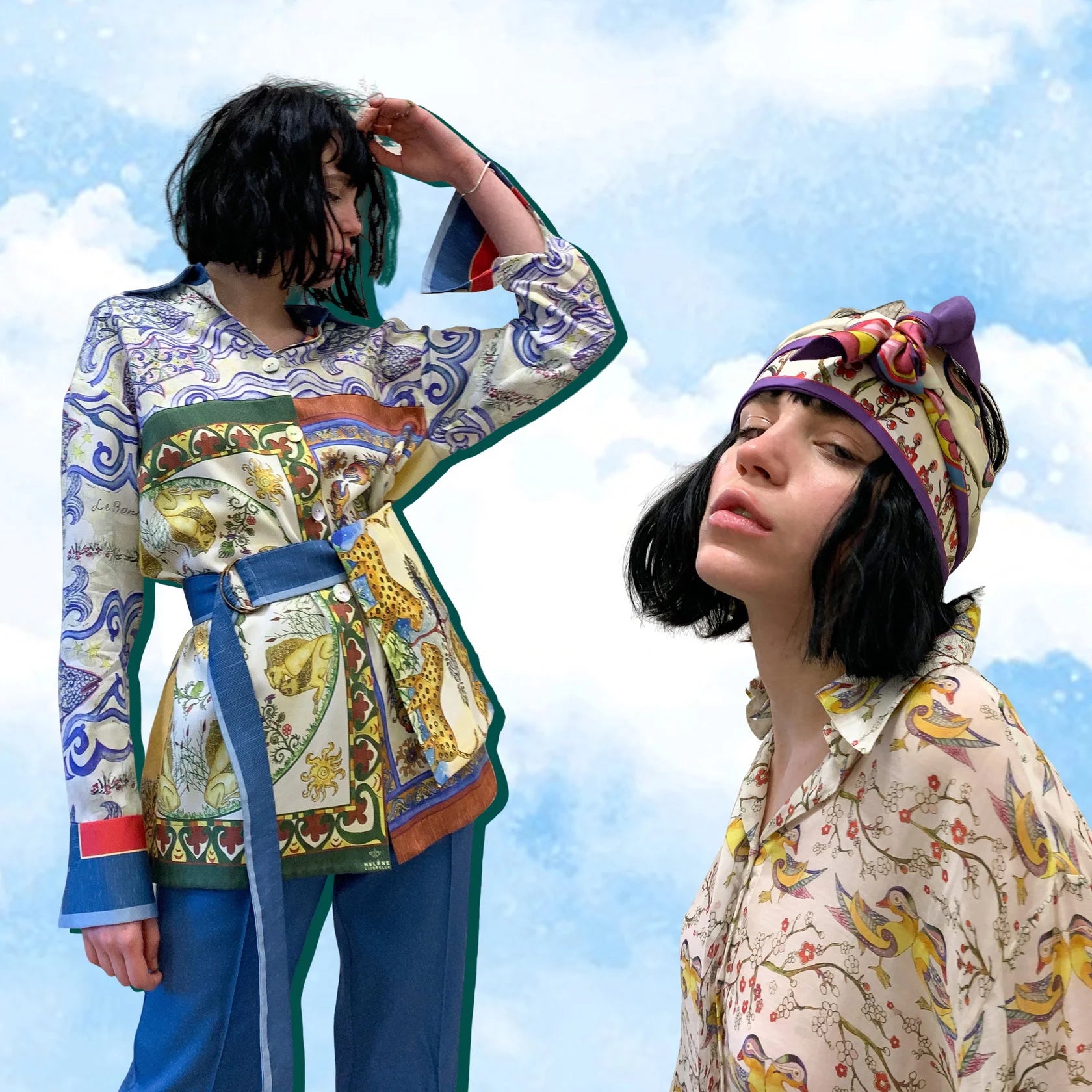 TENCEL SUIT "TOTEM ANIMALS"
