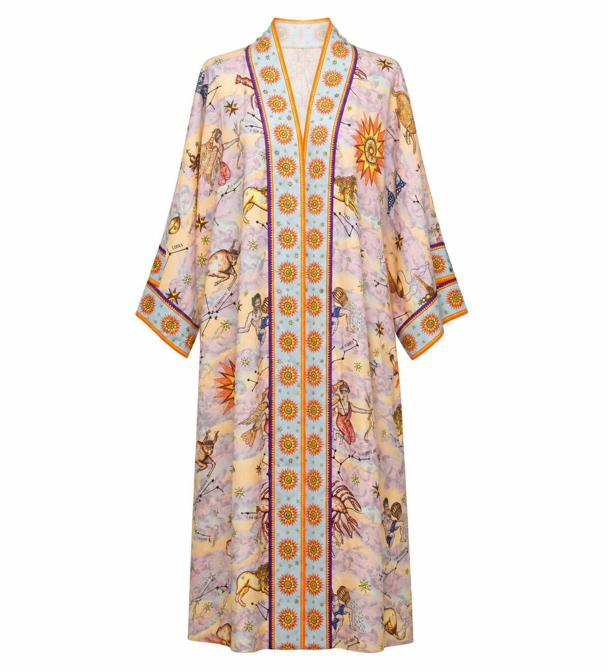 KIMONO WITH ZODIAC SIGNS TENCEL